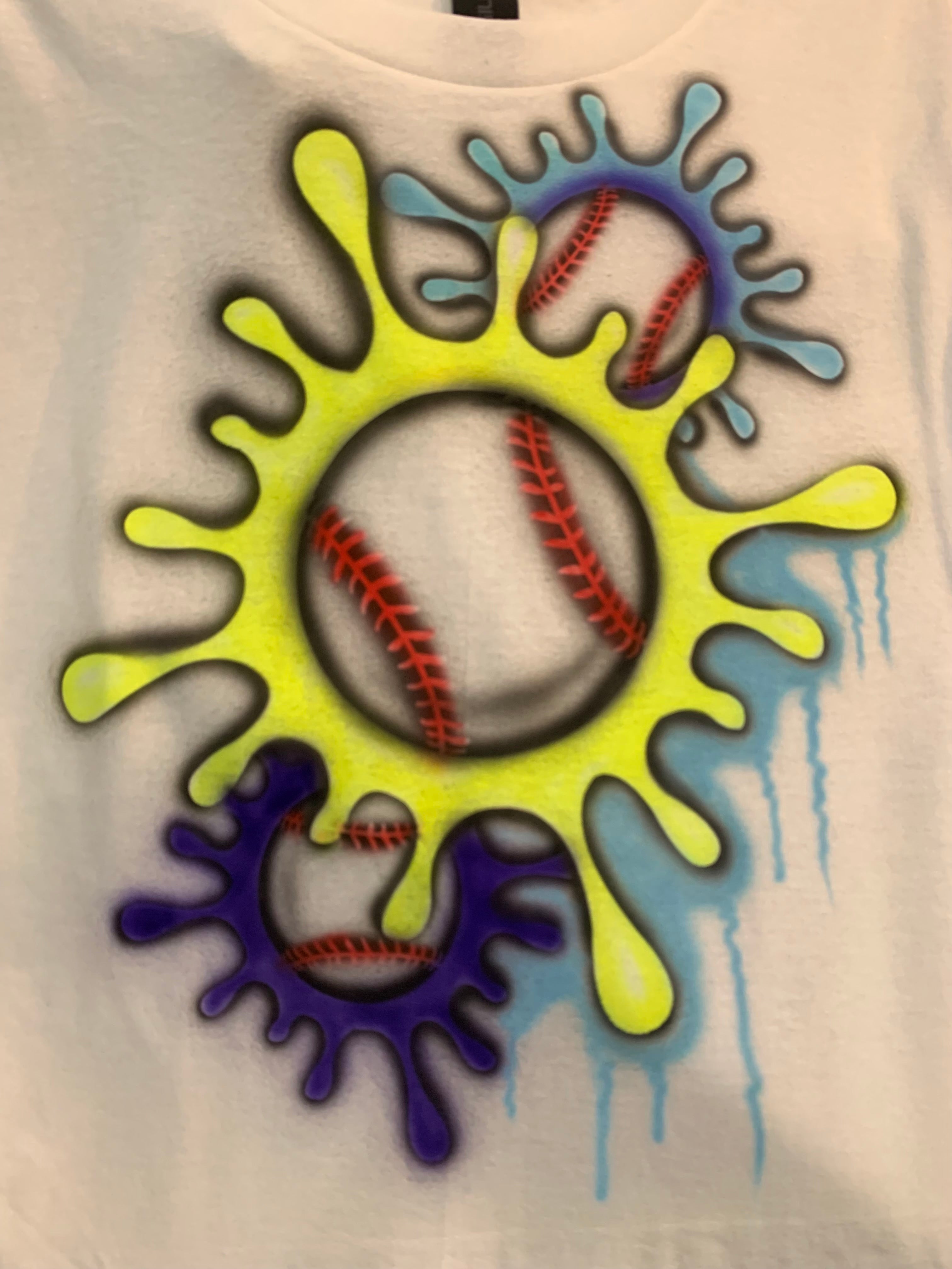 Paint Splatter Baseball/Softball Youth T