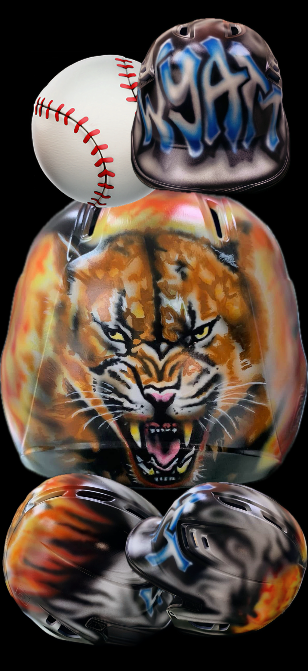 Custom Airbrushed Helmets (T-Ball/Baseball)
