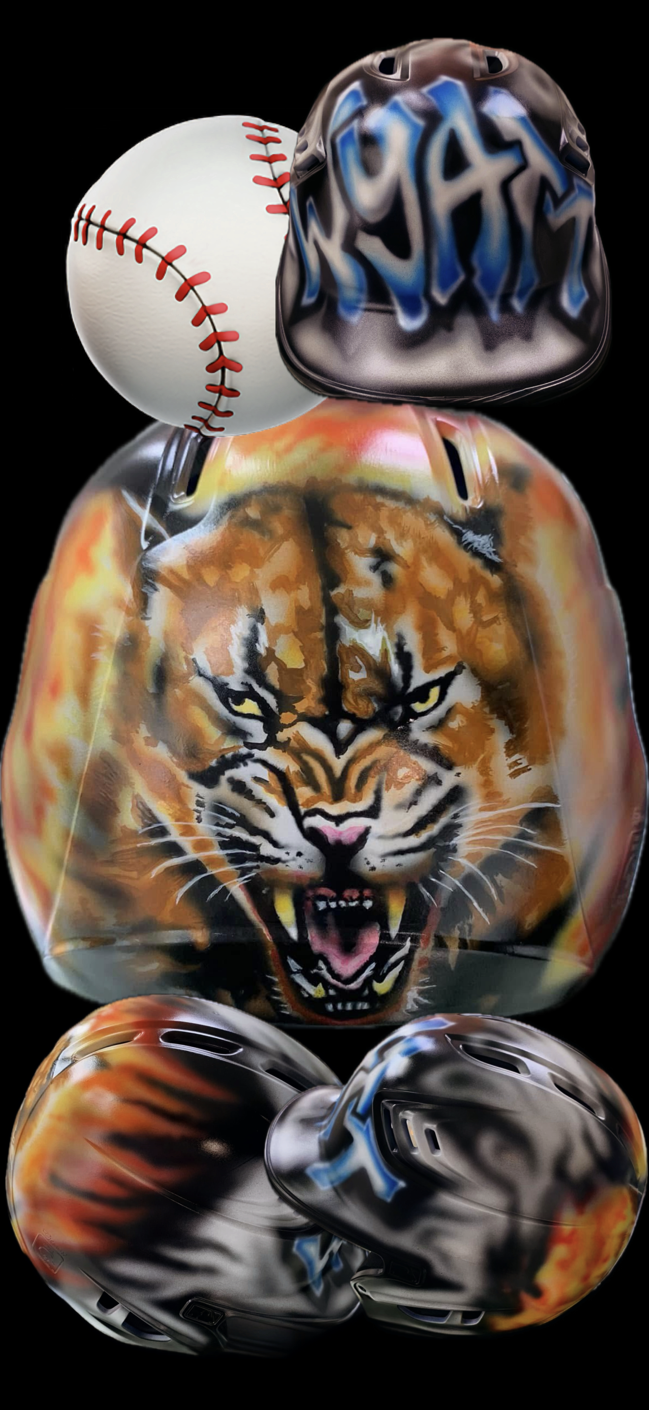 Custom Airbrushed Helmets (T-Ball/Baseball)