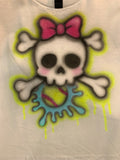 Skull with Bow Softball Youth T