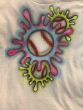 Paint Splatter Baseball/Softball Youth T