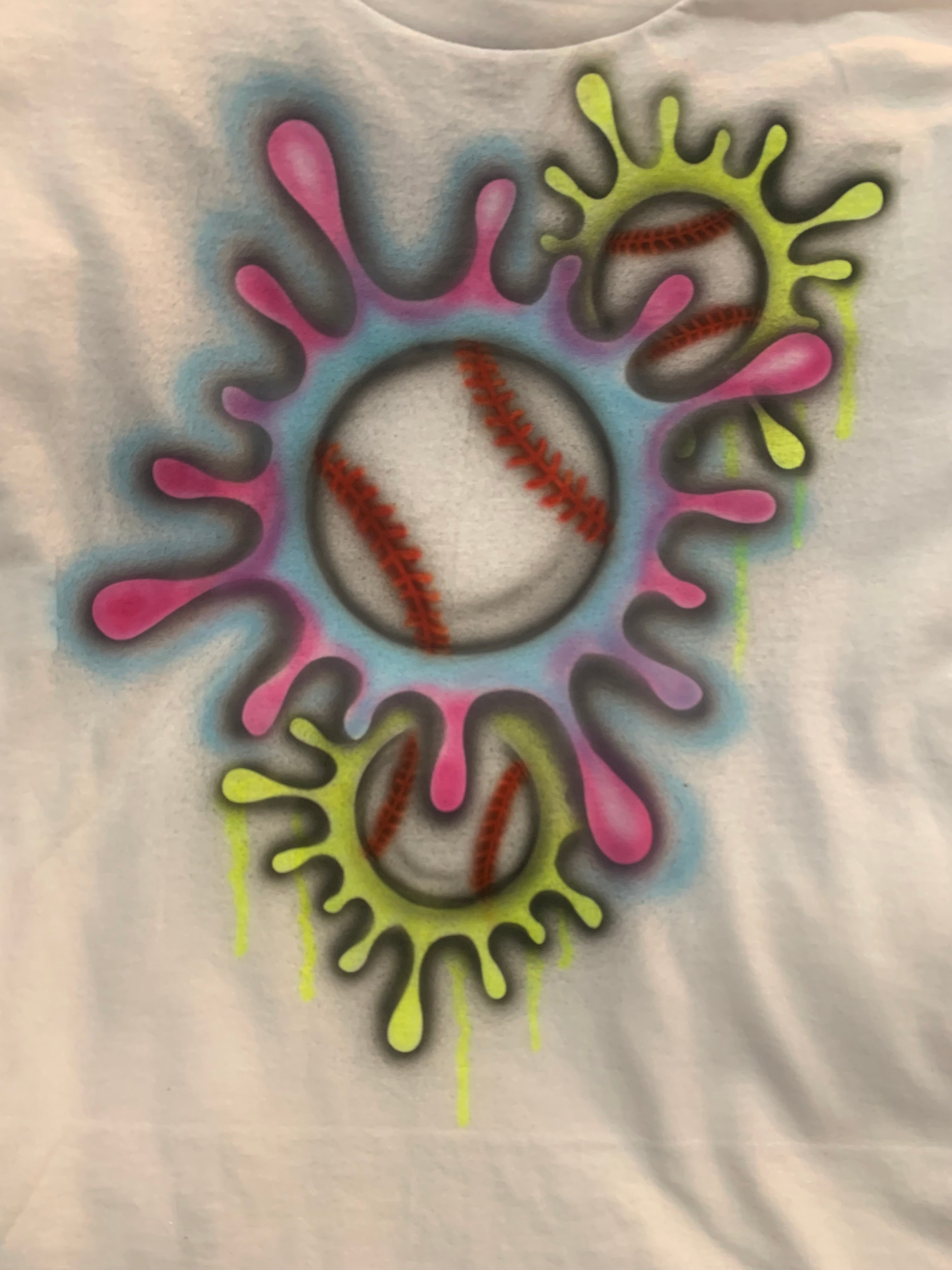 Paint Splatter Baseball/Softball Youth T