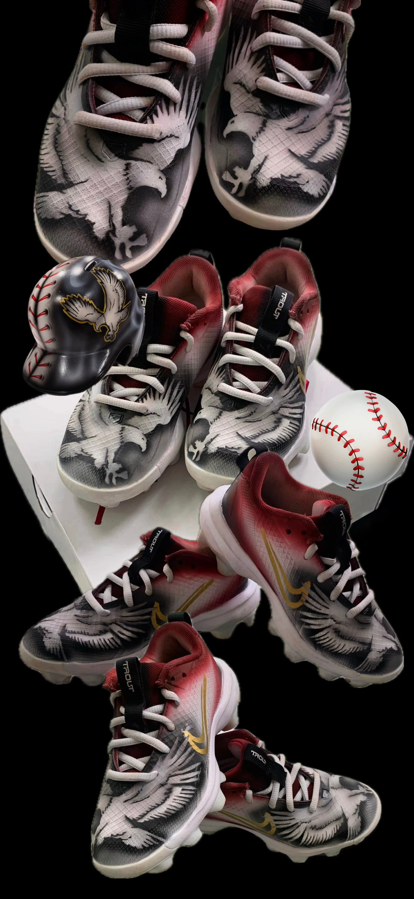 Custom Airbrushed Cleats