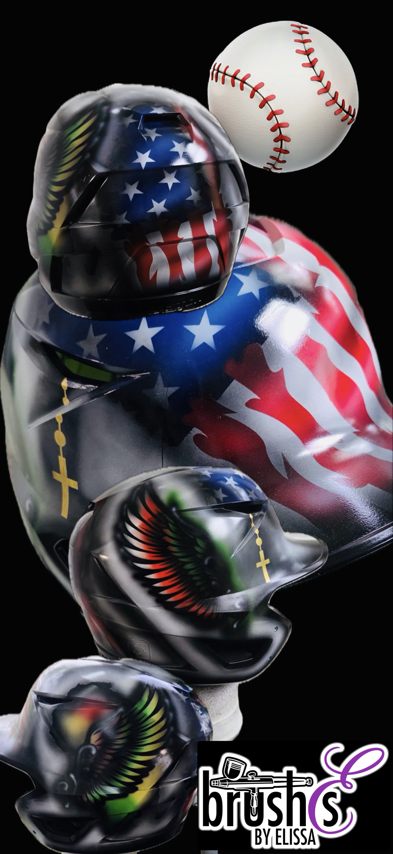 Custom Airbrushed Helmets (T-Ball/Baseball)