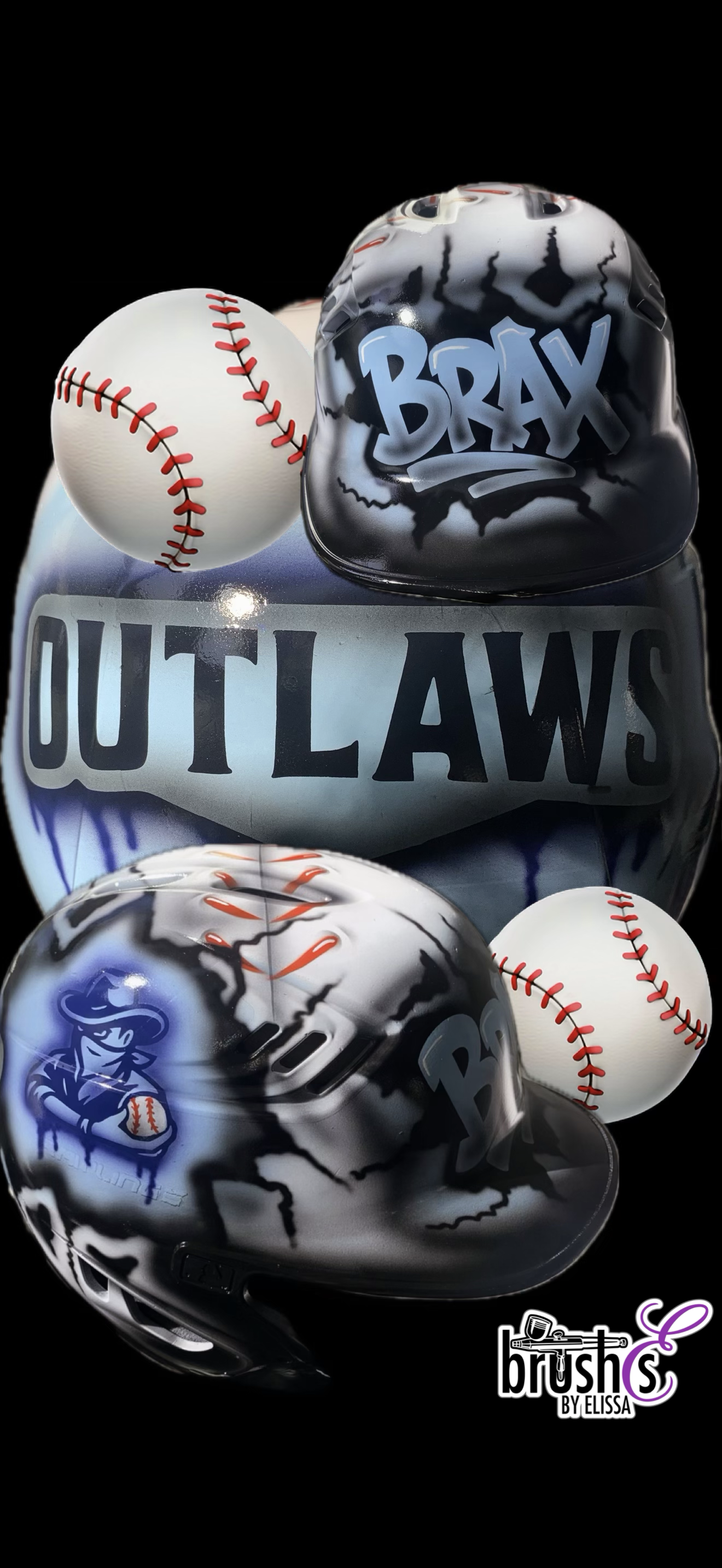 Custom Airbrushed Helmets (T-Ball/Baseball)