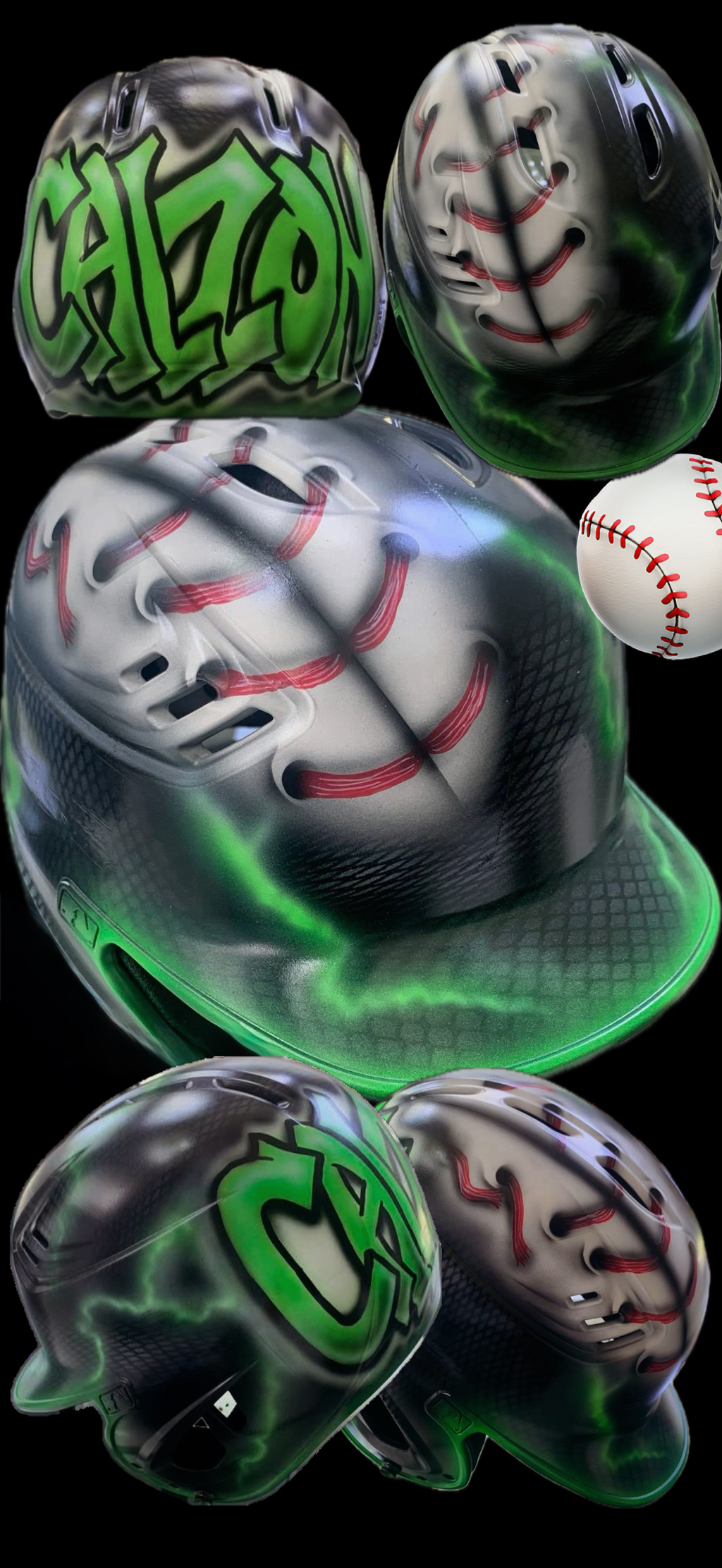 Custom Airbrushed Helmets (T-Ball/Baseball)