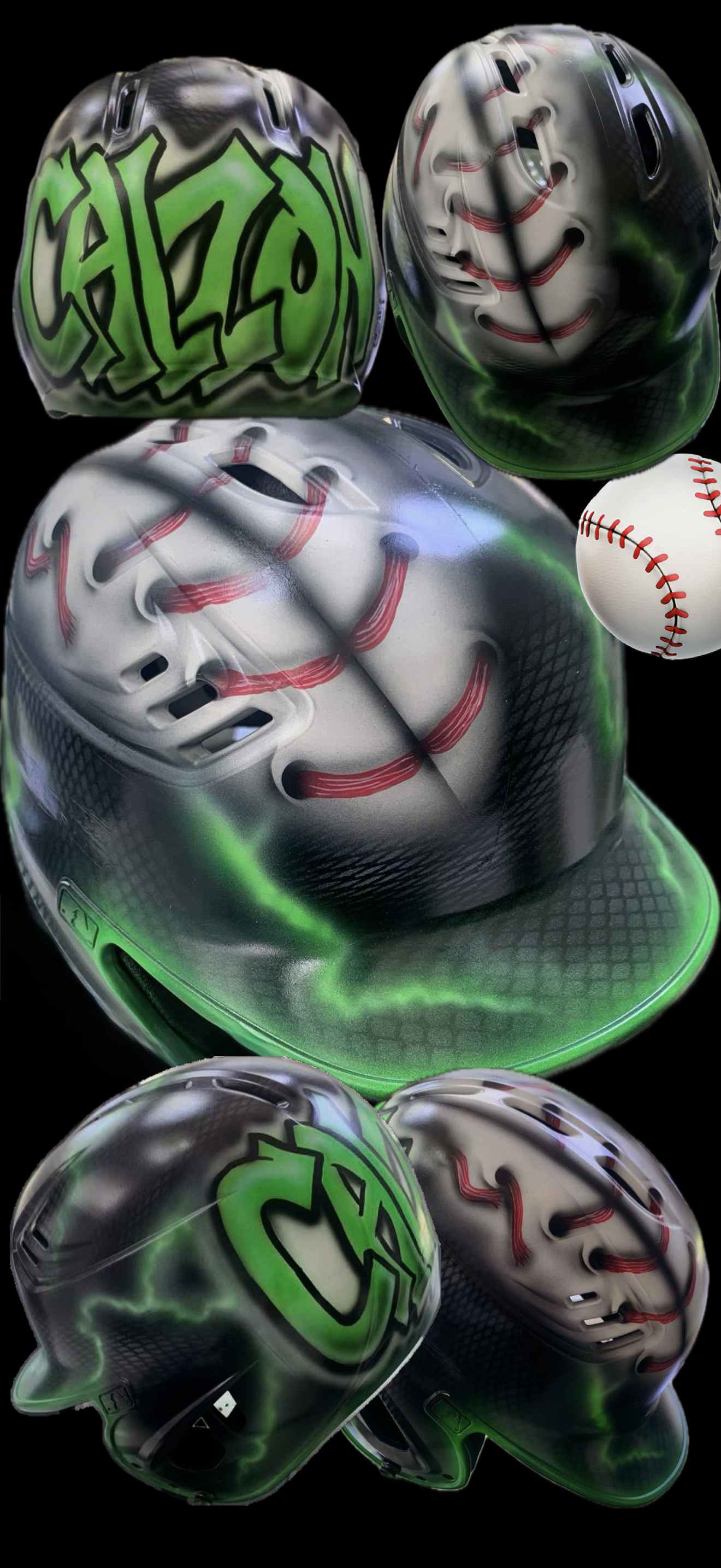 Custom Airbrushed Helmets (T-Ball/Baseball)