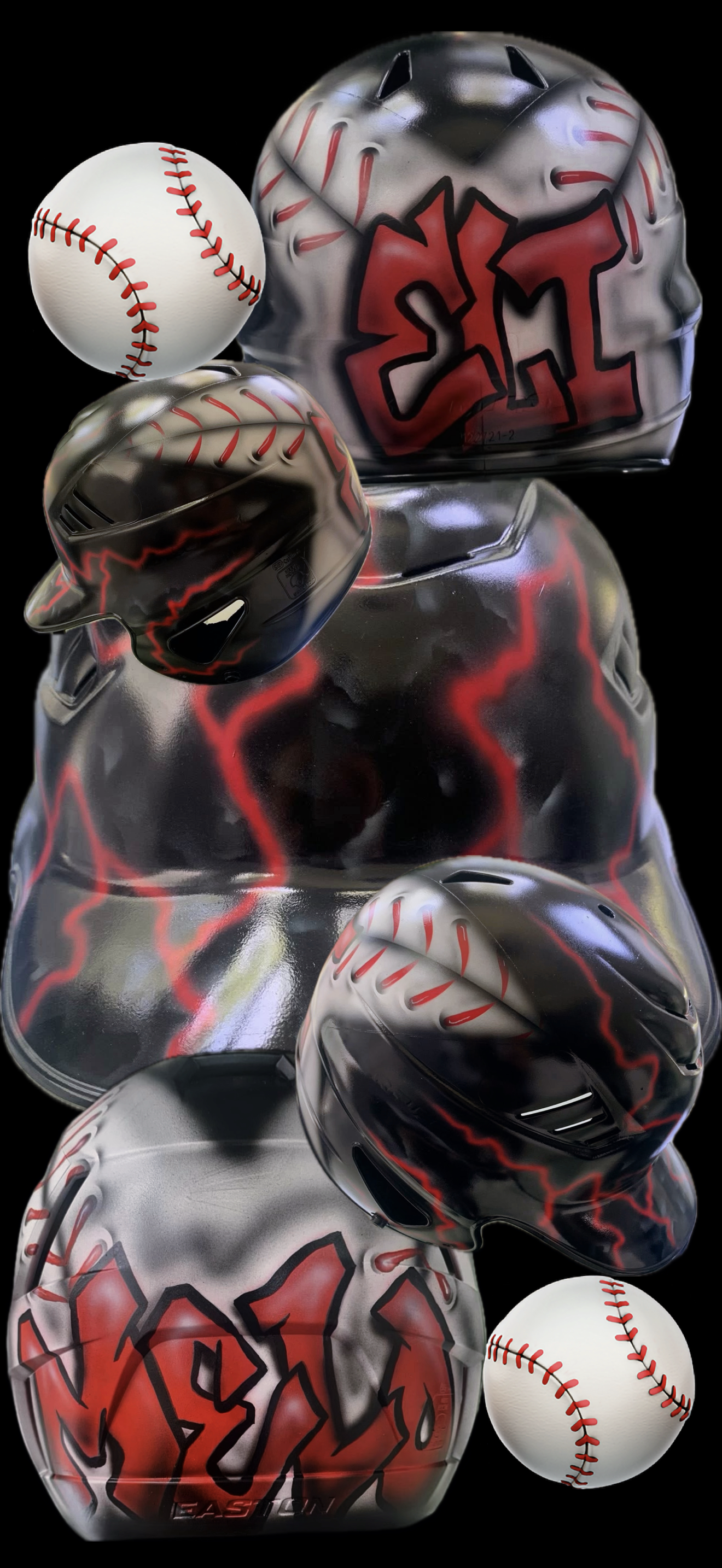 Custom Airbrushed Helmets (T-Ball/Baseball)