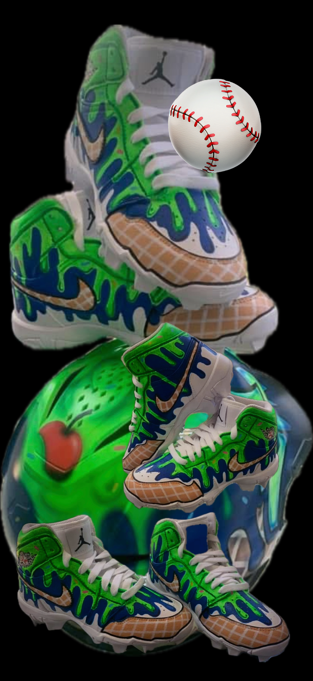 Custom Airbrushed Cleats
