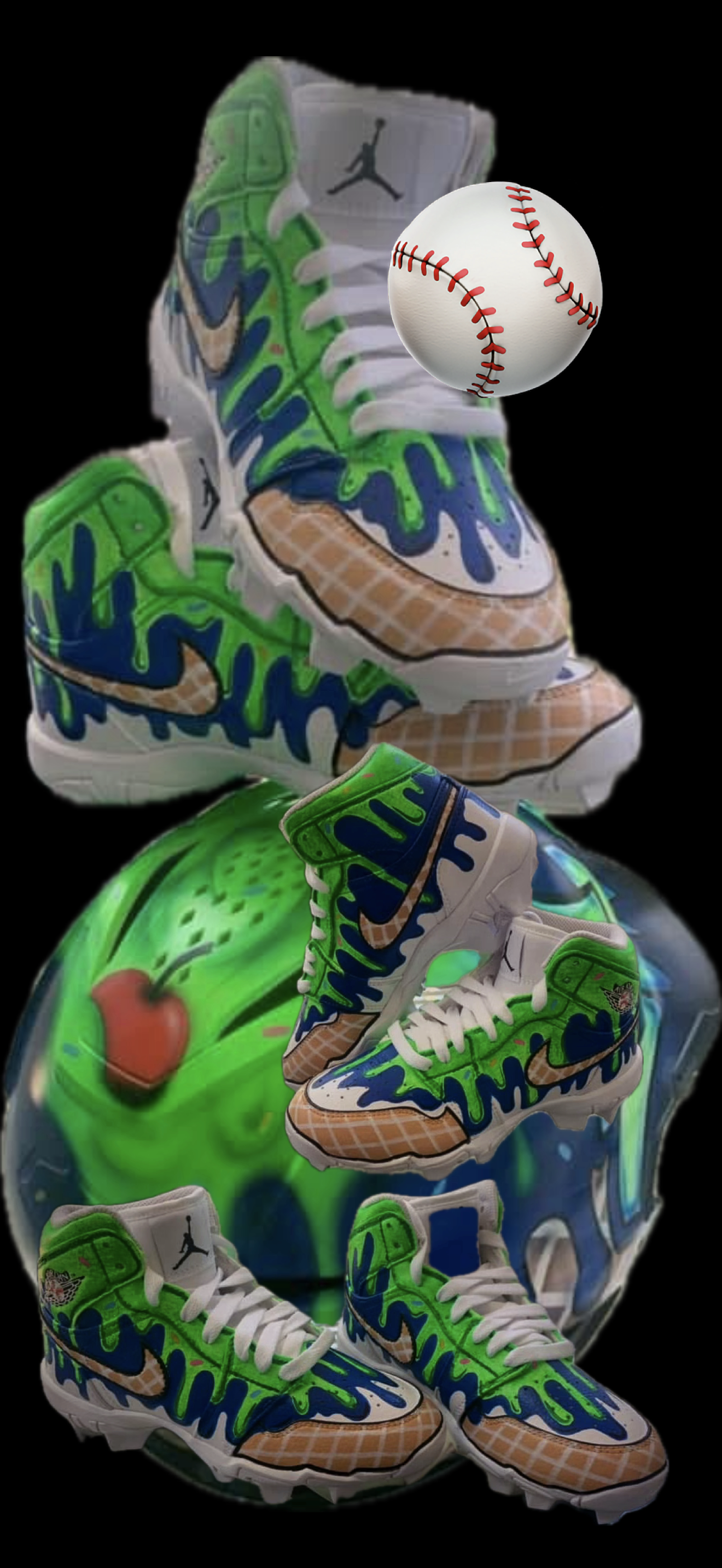 Custom Airbrushed Cleats