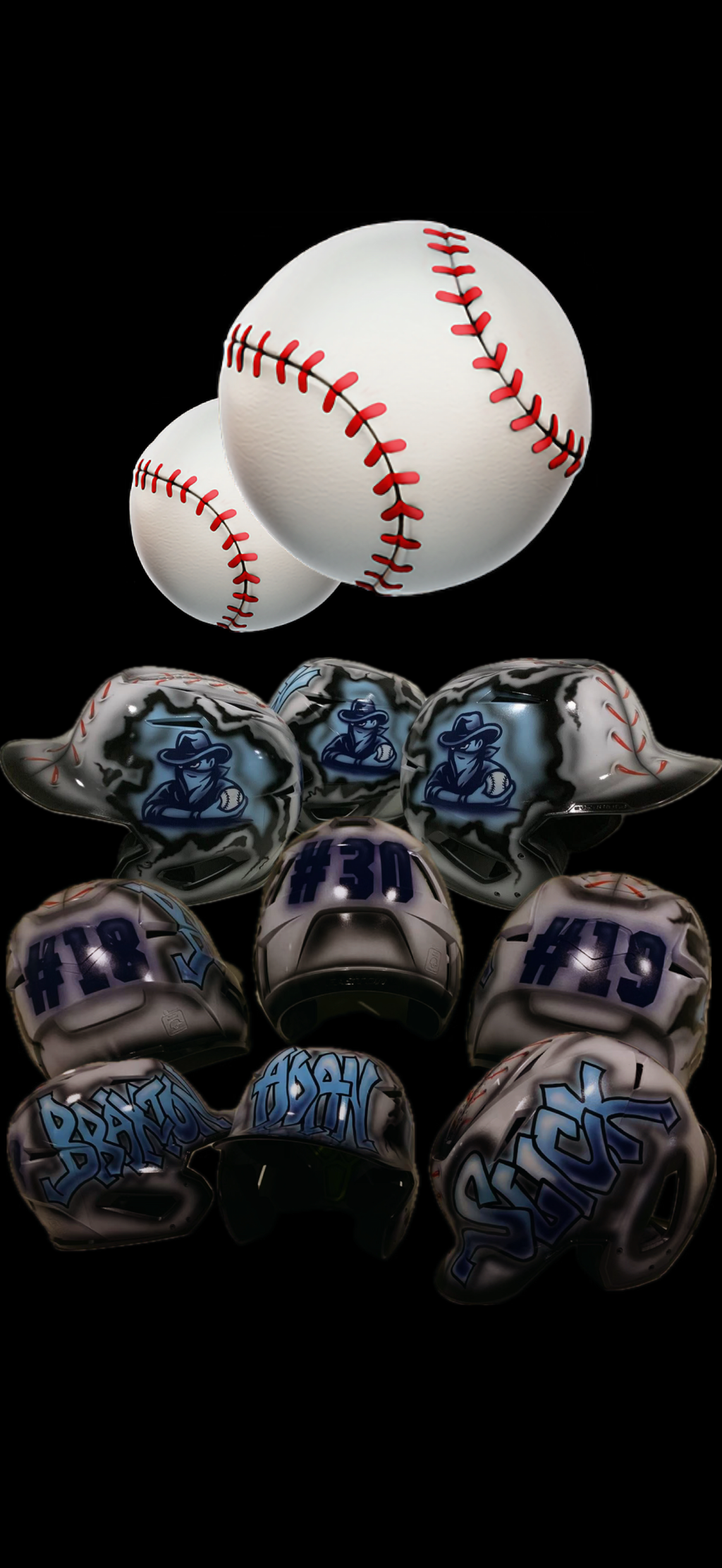 Custom Airbrushed Helmets (T-Ball/Baseball)