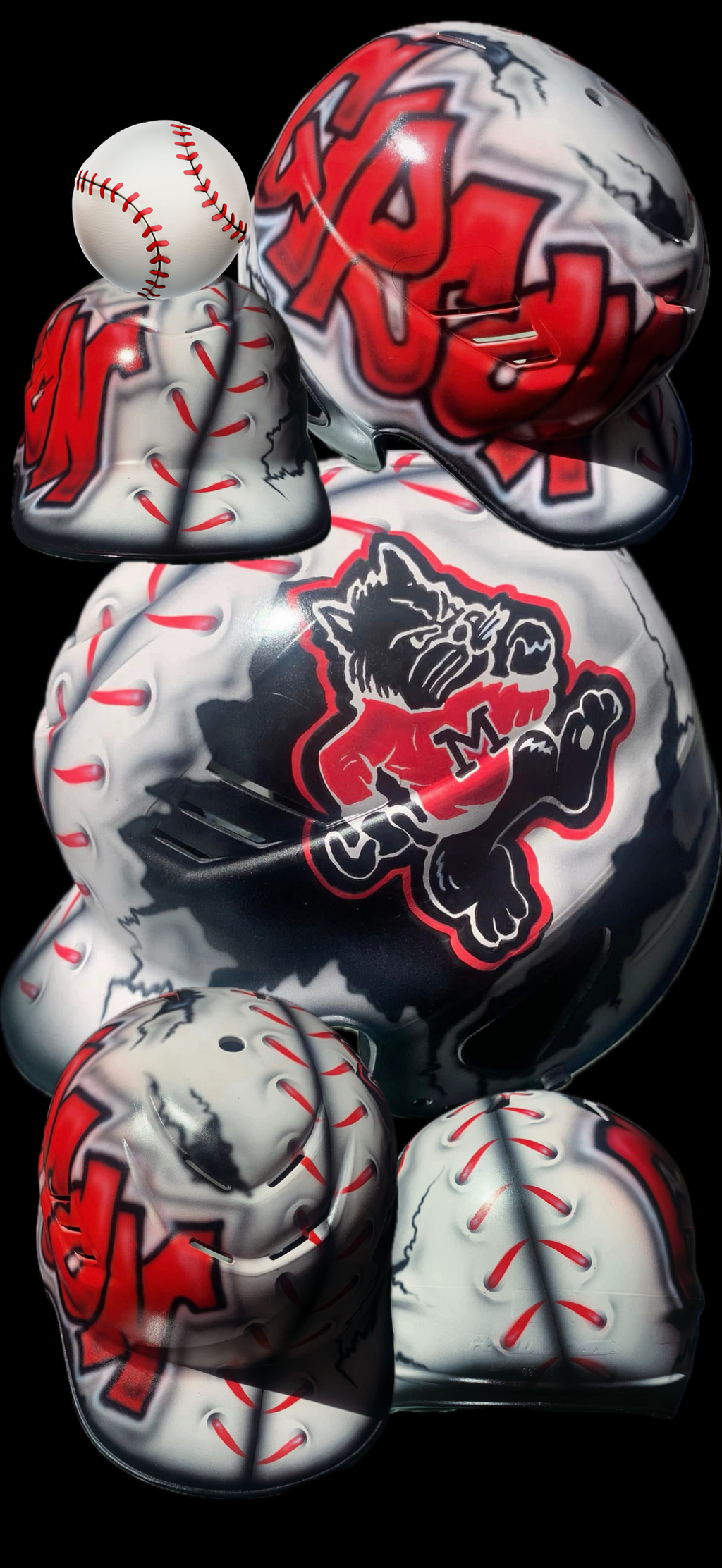 Custom Airbrushed Helmets (T-Ball/Baseball)