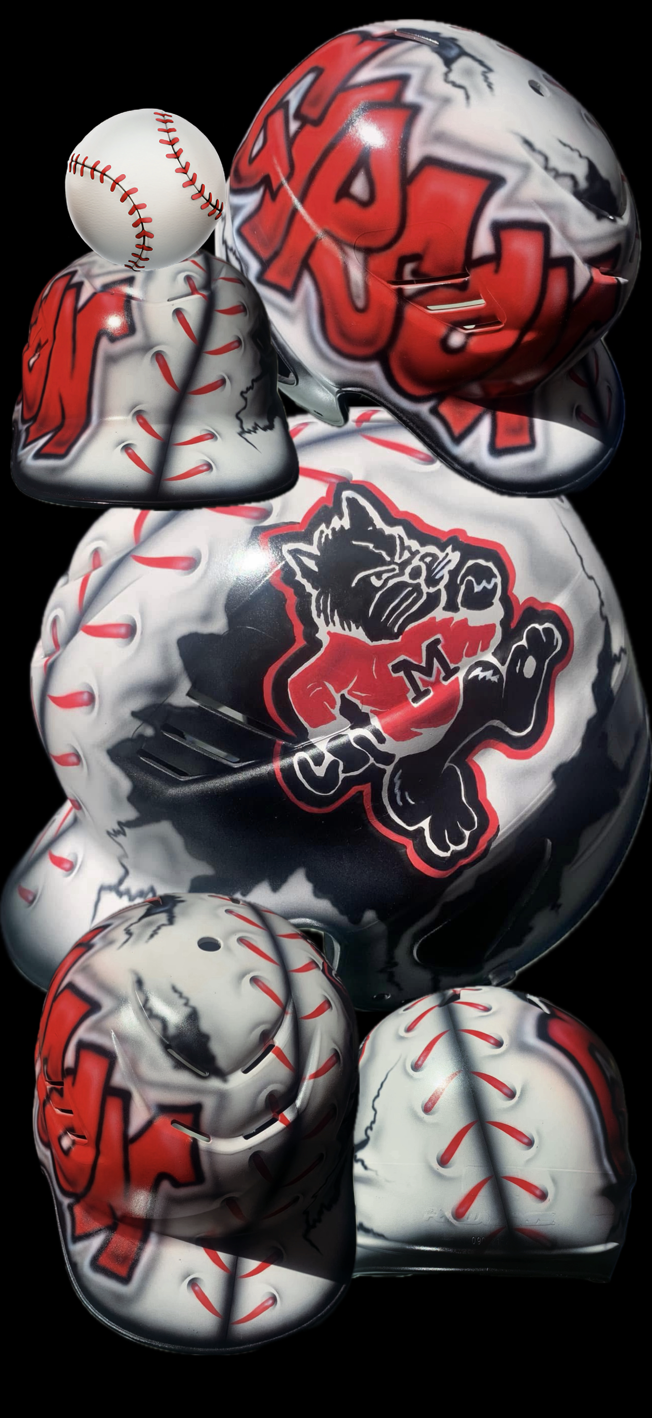 Custom Airbrushed Helmets (T-Ball/Baseball)