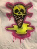Ice Cream Drip Skull Youth T