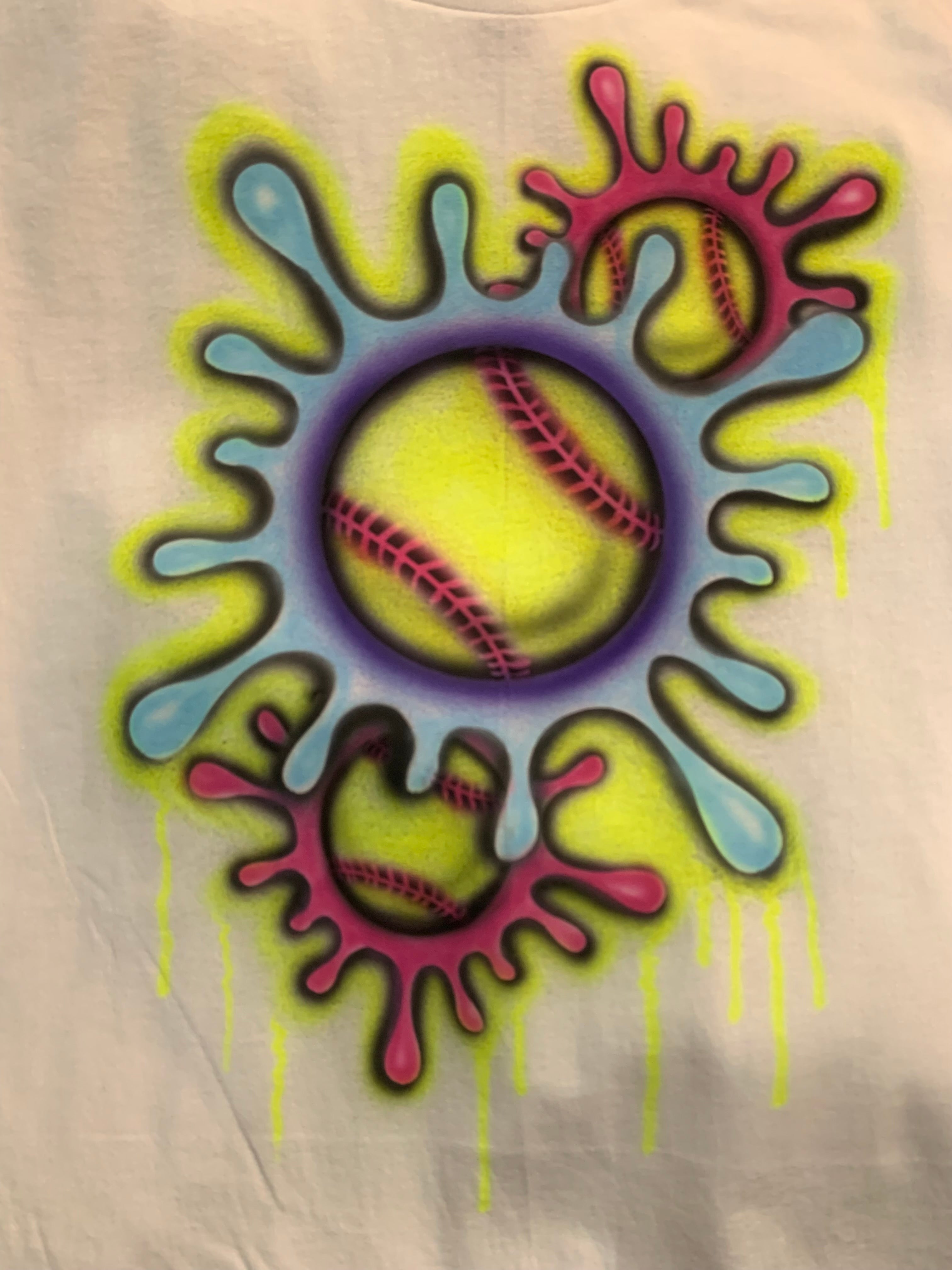 Paint Splatter Baseball/Softball Youth T