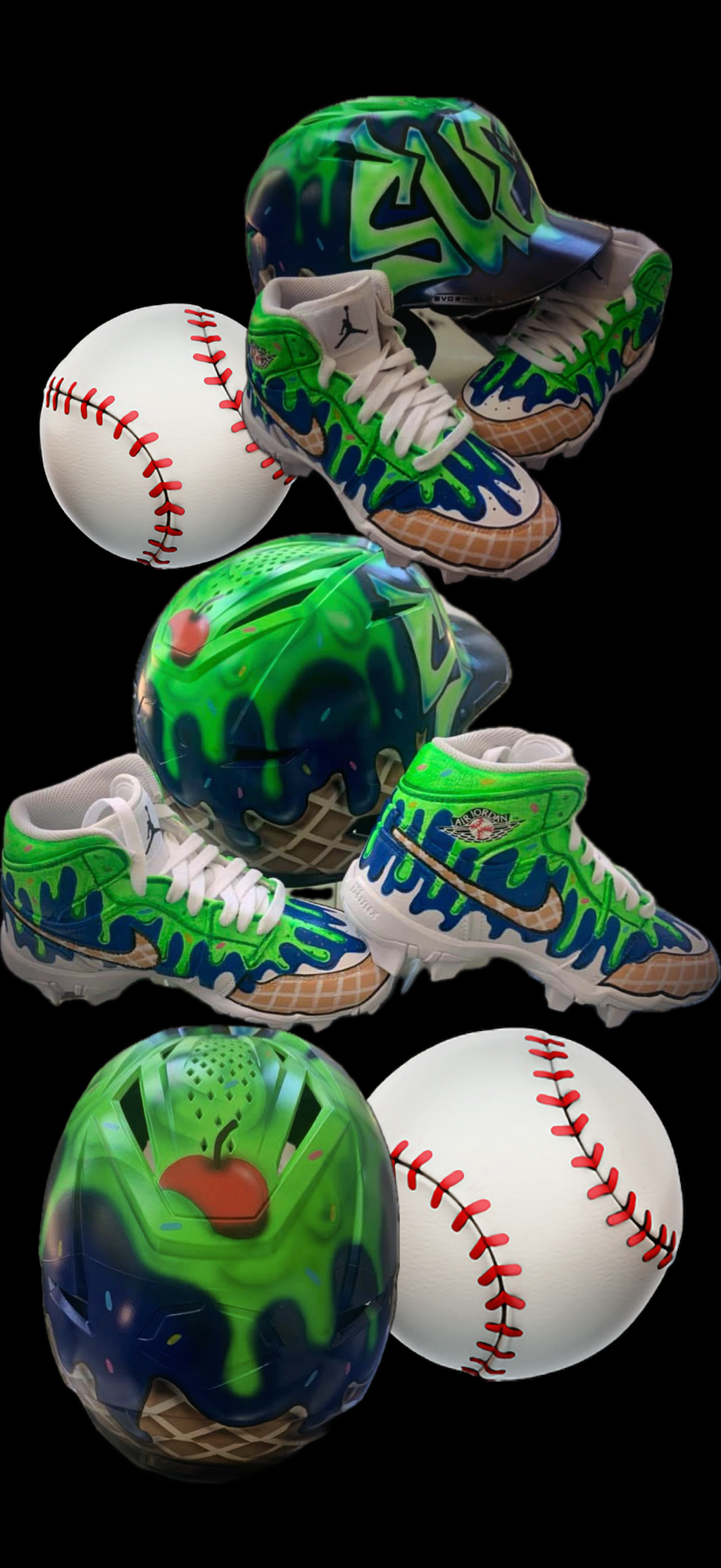 Custom Airbrushed Helmets (T-Ball/Baseball)