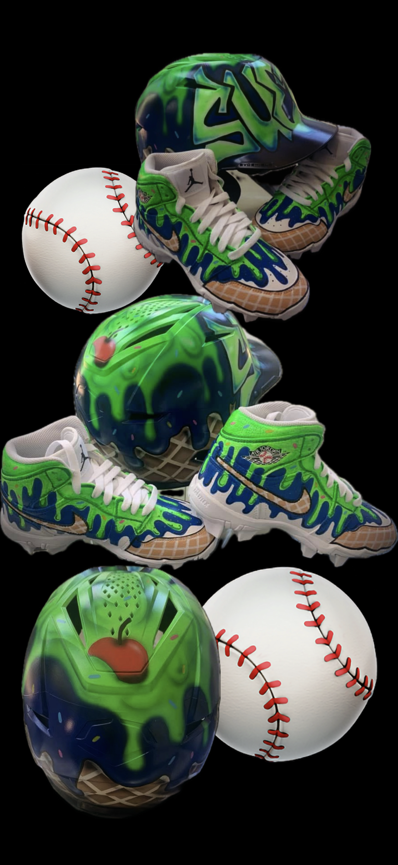 Custom Airbrushed Helmets (T-Ball/Baseball)